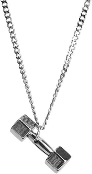 Dumbbell Pendant Chain Necklace for...