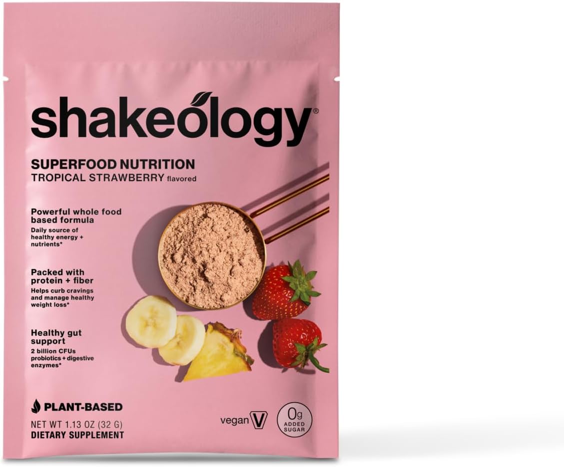BODi Shakeology 0g Added Sugar Plant Based Protein Powder Blend, Gluten-Free Shake with Vitamins and Minerals – Helps Support Healthy Weight Loss, Lean Muscle, Tropical Strawberry - 14 Servings - Image 3