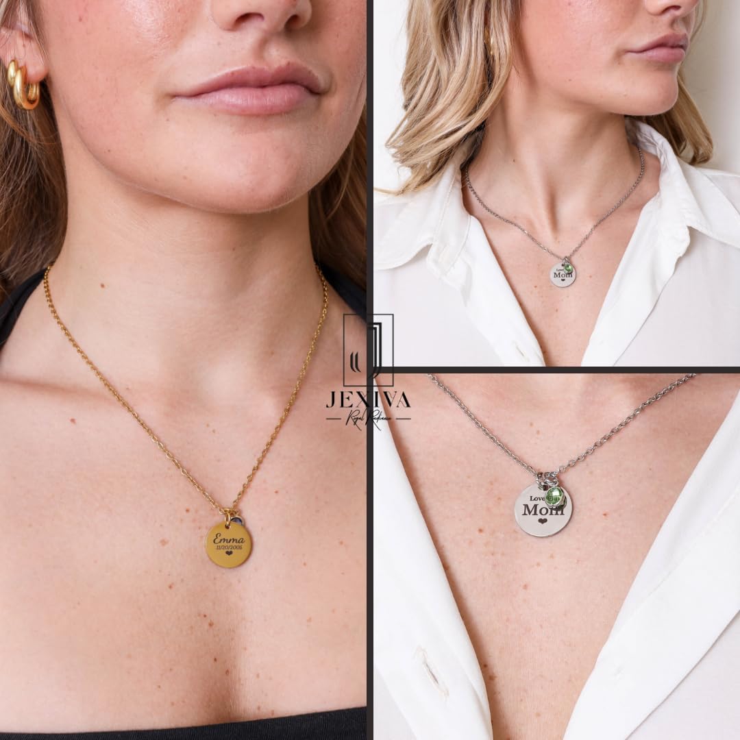 Custom Engraved 3D Vertical Pillar Bar Necklace – Personalized Name Pendant – 1 to 4 Sides – Non-Tarnish Stainless Steel – Gold/Silver – Adjustable Chain – Gift for Her, Mom/Dad With Kids Names - Image 5