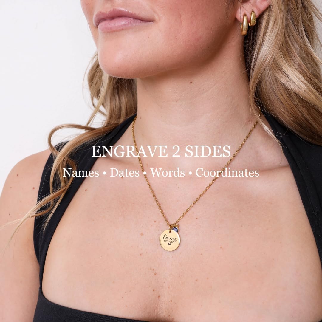 Custom Engraved 3D Vertical Pillar Bar Necklace – Personalized Name Pendant – 1 to 4 Sides – Non-Tarnish Stainless Steel – Gold/Silver – Adjustable Chain – Gift for Her, Mom/Dad With Kids Names - Image 2