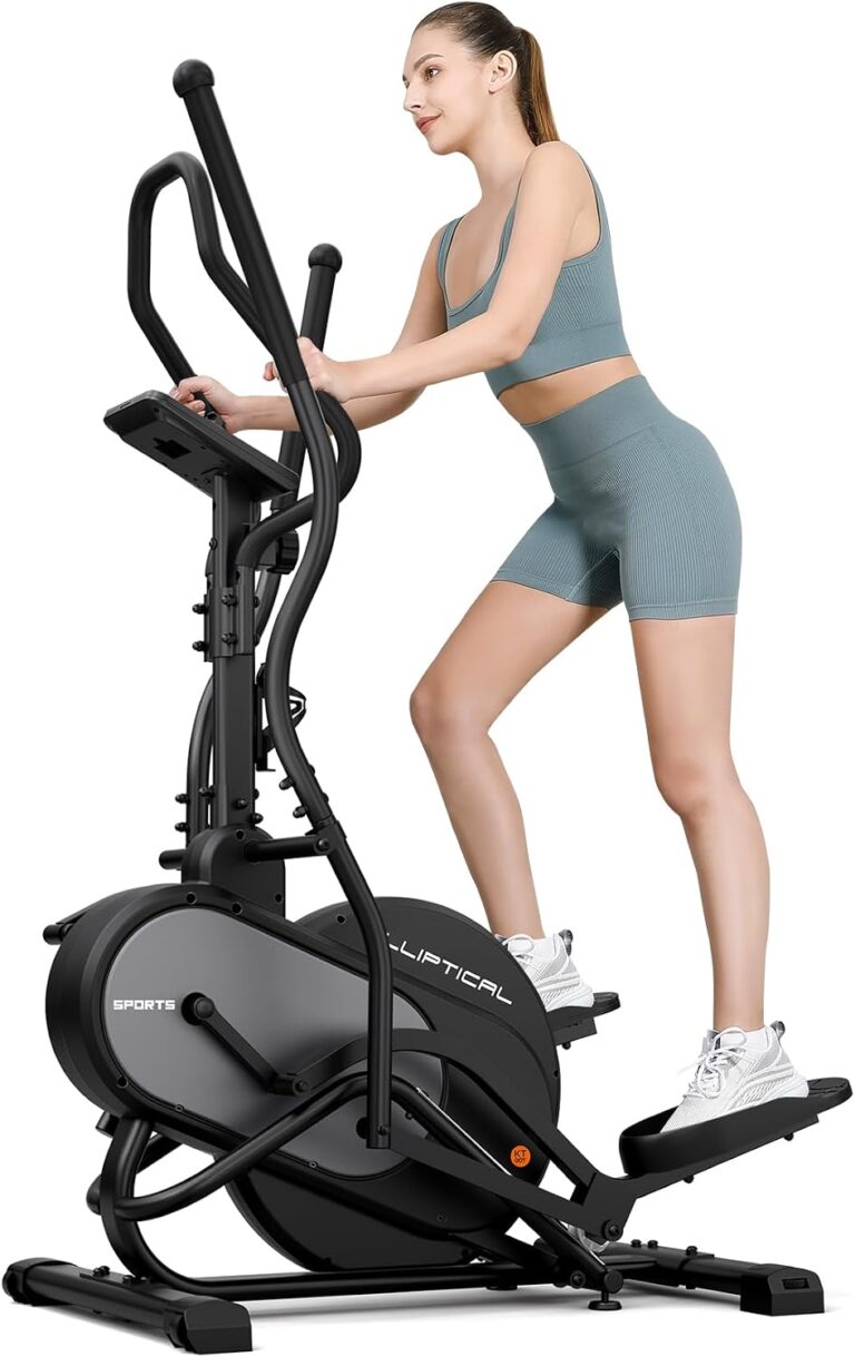 THERUN Elliptical Exercise Machine, Cardio Climber Elliptical Machine for Home, Stair Stepper Elliptical Training Machines w/ 13LBS&18LBS Flywheel, 16 Levels Resistance