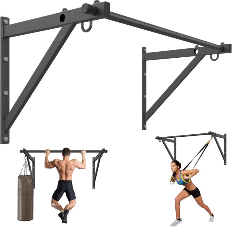 Wall Mounted Pull Up Bar, 51''/36'' Chin Up Bar