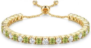 OJK 14K Gold Birthstone Tennis Brac...