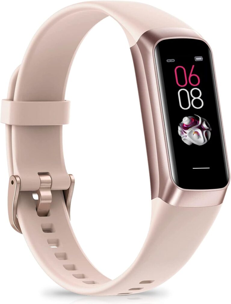 Fitness Tracker with 24/7 Heart Rate, Activity Trackers with Blood Pressure Sleep Monitor, 1.10" AMOLED Screen Step Tracker, Waterproof Step Counter, Health Smart Watch Pedometer for Women Men