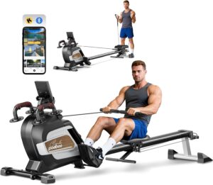 pooboo Rowing Machine for Home, Fol...