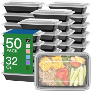 50 Pack (100-Piece) 32 oz Meal Prep...