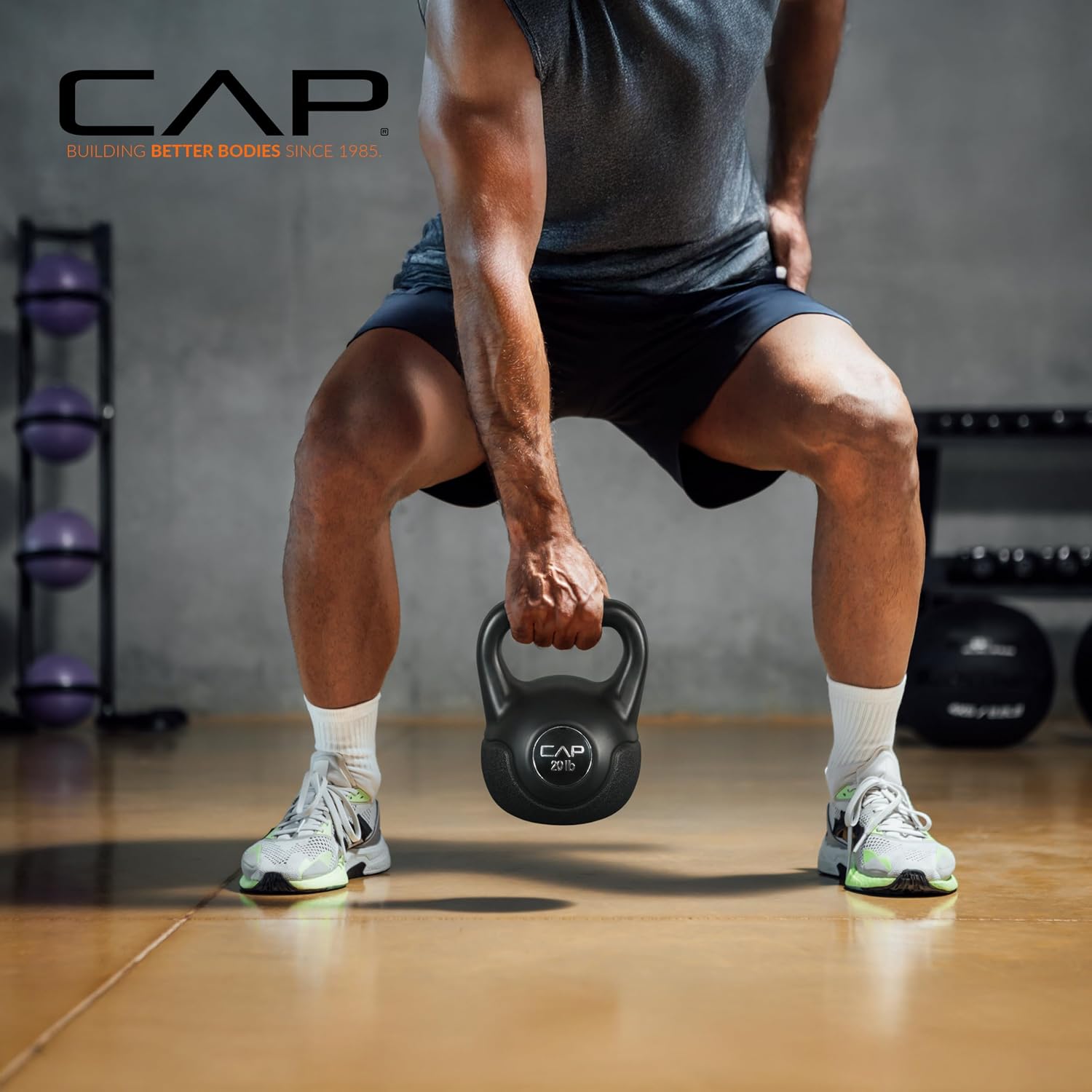 CAP Barbell 45 LB Cement Kettlebell Set – 10 lb, 15 lb & 20 lb Vinyl-Coated Kettlebells for Strength Training, Cardio, Cross Training & Home Gym Workouts - Image 7