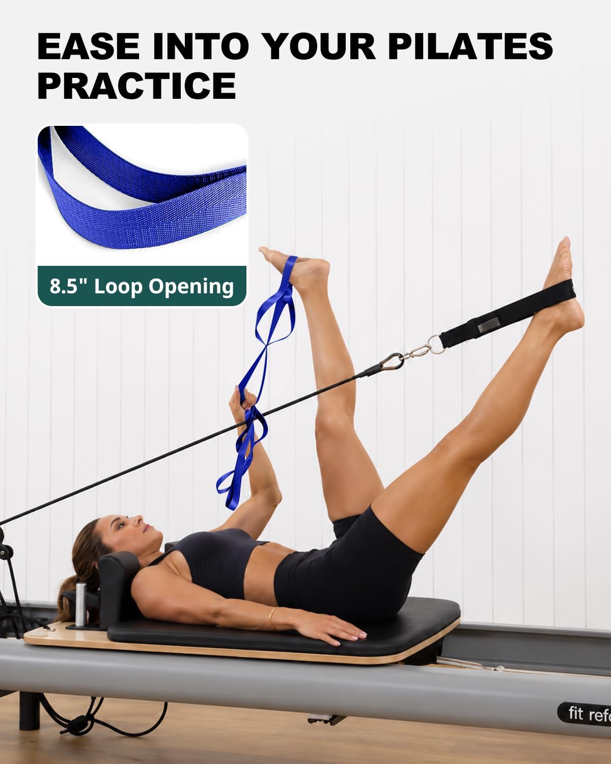 Trideer Non-Elastic Stretching Strap with Loops for Physical Therapy & Rehab, Knee Hip Leg ROM Post-Surgery, Yoga Strap for Stretching, Leg Lifter Strap Mobility Aid, Hamstring Calf Back - Image 4
