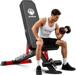 pooboo Adjustable Weight Bench,1500...