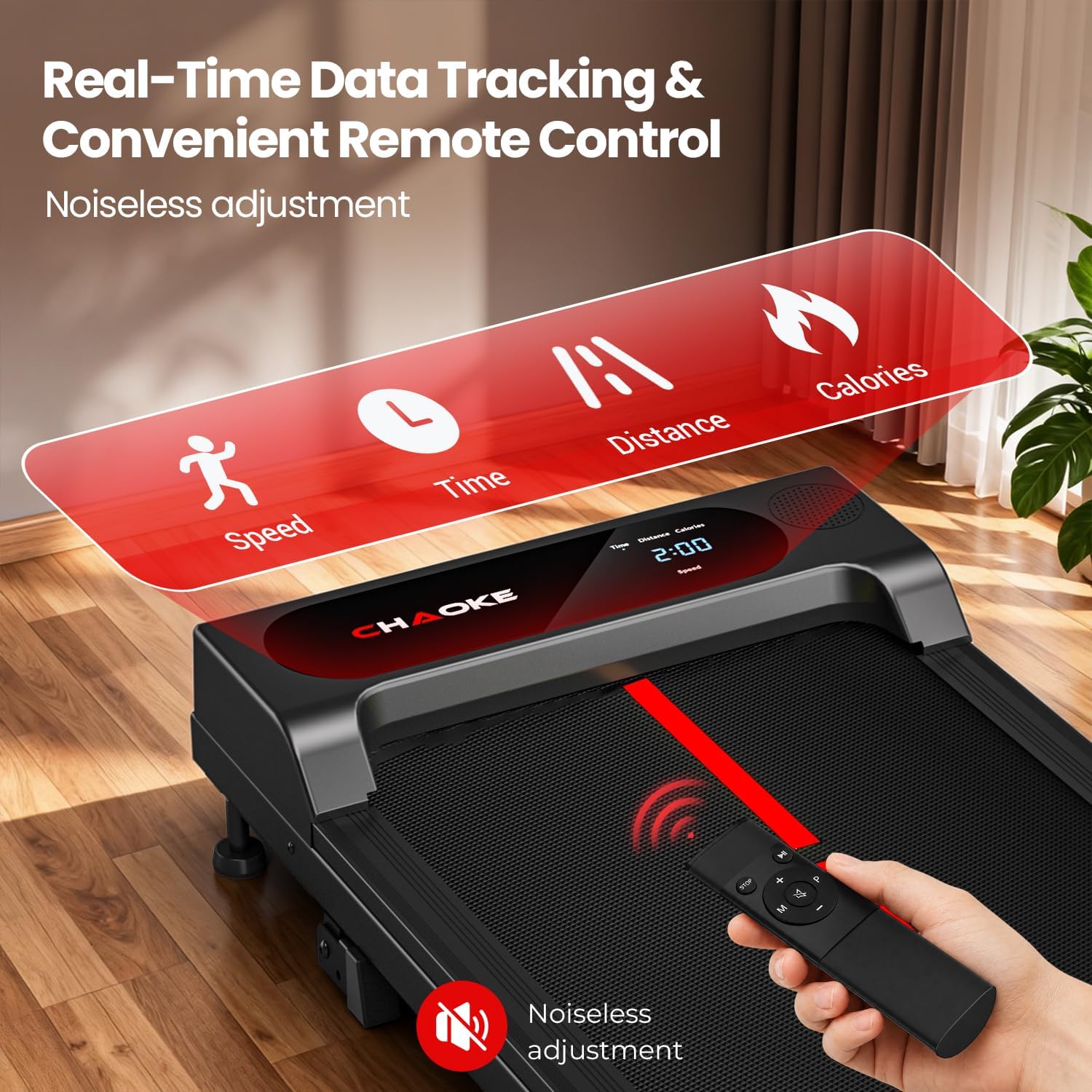 Walking Pad Treadmill for Home, Built-in Speaker, 6.2MPH Under Desk Walking Pad with 10% Incline, 2.75HP Portable Walking Pad with APP, 330LBS Capacity, Remote Control, 12 HIIT Programs - Image 6