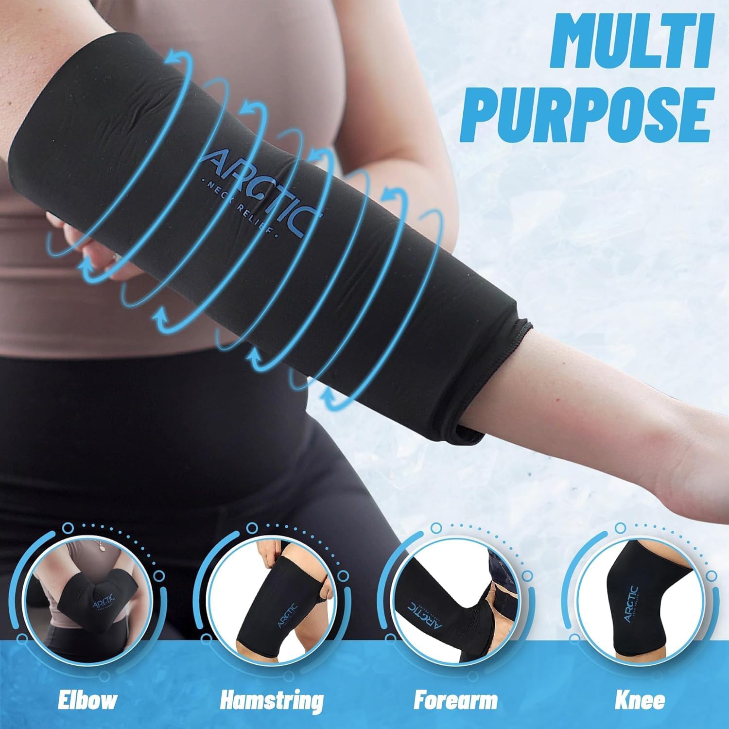 2 Pack - Premium Cold Therapy Compression Ice Sleeve, Knee Ice Pack Wrap for Injuries, Elbow, Quad & Hamstring Relief, Flexible & Reusable Cold Wrap Recovery for Meniscus, ACL, MCL, Ice & Heat Therapy - Image 5