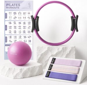 LIONSCOOL Pilates Ring Set 14″...