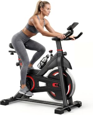 NEWBULIG Exercise Bike with APP, St...