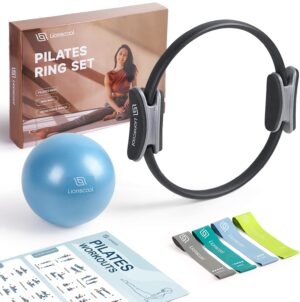LIONSCOOL Pilates Ring Set 14″...