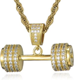 ASkinds Diamond Dumbbell Necklace C...