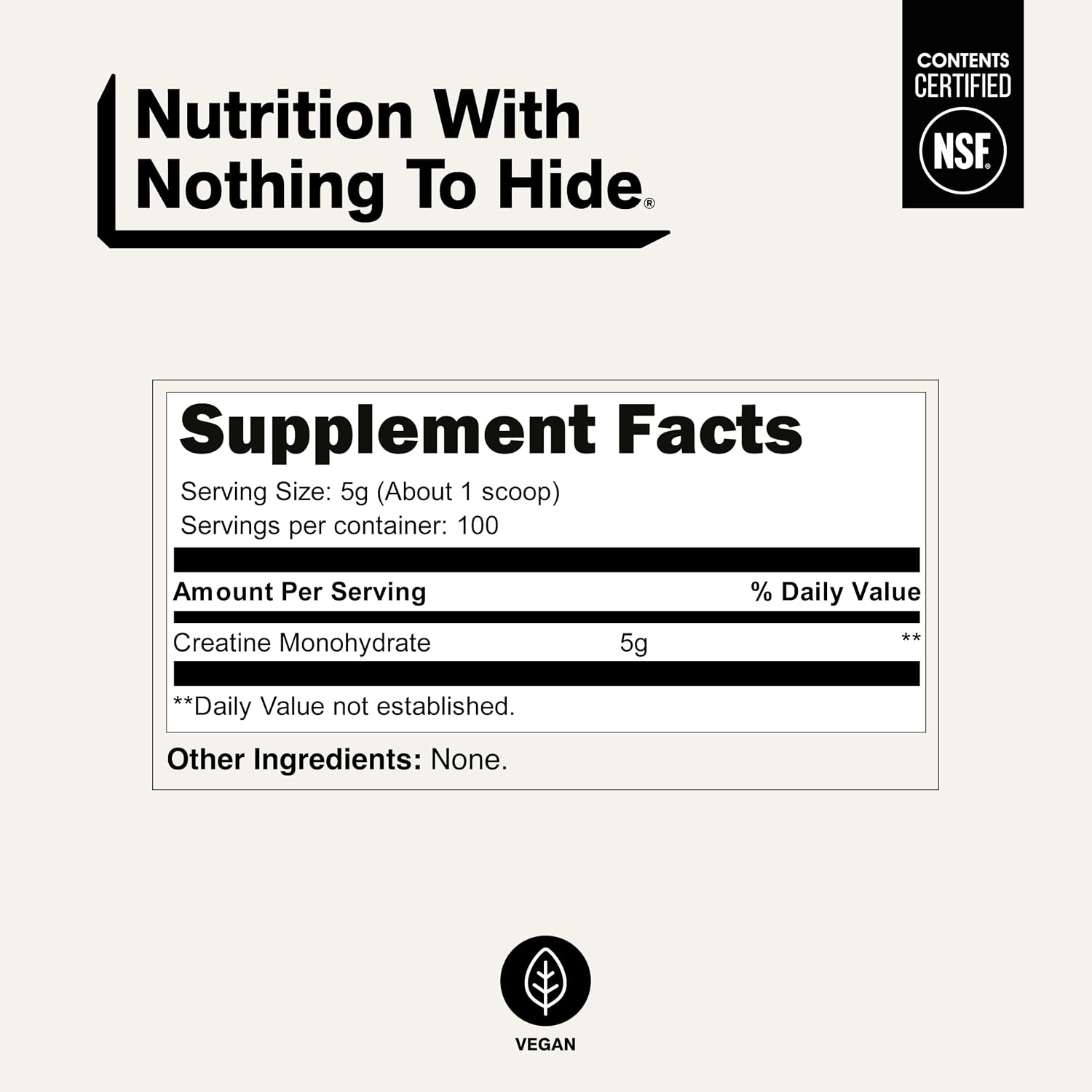 NAKED Pure Micronized Creatine Monohydrate Powder - NSF Certified, Unflavored, 500g, 1.1lb Bulk - Vegan, Non-GMO, Gluten-Free, Soy-Free, No Fillers, Supports Muscle Growth & Strength - 100 Servings - Image 5
