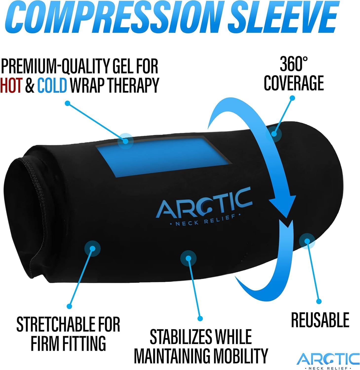 2 Pack - Premium Cold Therapy Compression Ice Sleeve, Knee Ice Pack Wrap for Injuries, Elbow, Quad & Hamstring Relief, Flexible & Reusable Cold Wrap Recovery for Meniscus, ACL, MCL, Ice & Heat Therapy - Image 2