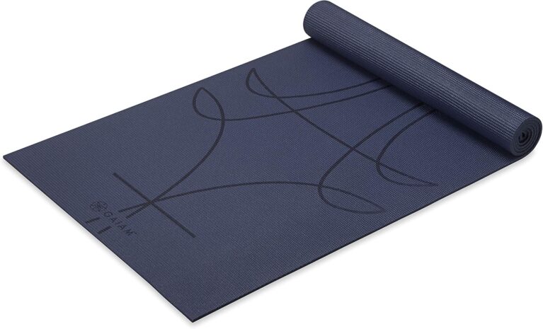Gaiam Premium Yoga Mat, 6mm Thick Print Mat