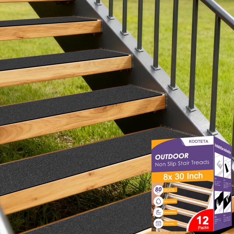 Outdoor Stair Treads for Wooden Steps Non Slip,KOOTETA 12 Pack 8" x 30"