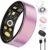 Smart Ring for Women Men, Health Tracker with Heart Rate/Blood Oxygen/Blood Pressure/Sleep Monitoring/Step Counting, IP68 Waterproof Fitness Ring, No App Fees for iPhone & Android (Lavender Pink, 9#)